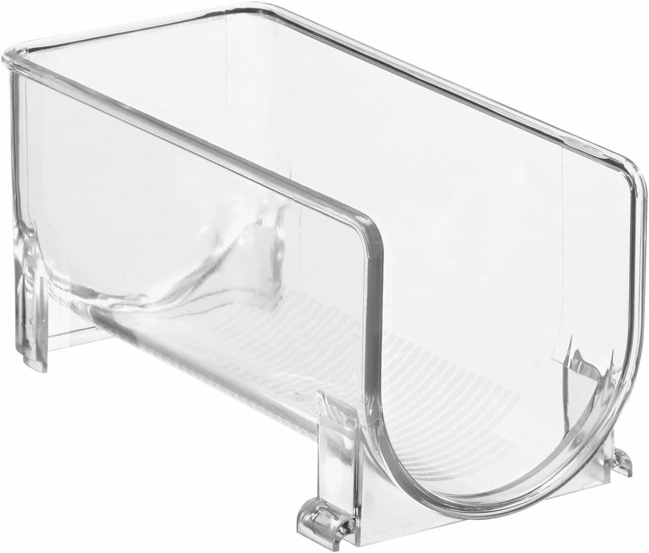 mDesign Plastic Free-Standing Wine/Bottle Rack Organizer, 2 Pack, Clear