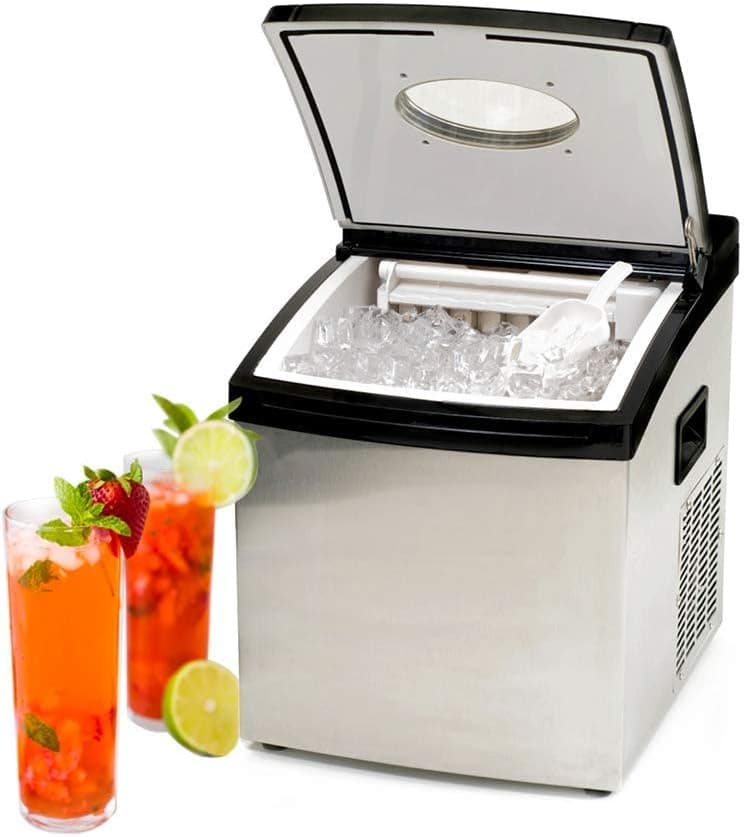 Crystal-clear Commercial Quality Countertop Stainless Steel Ice Maker